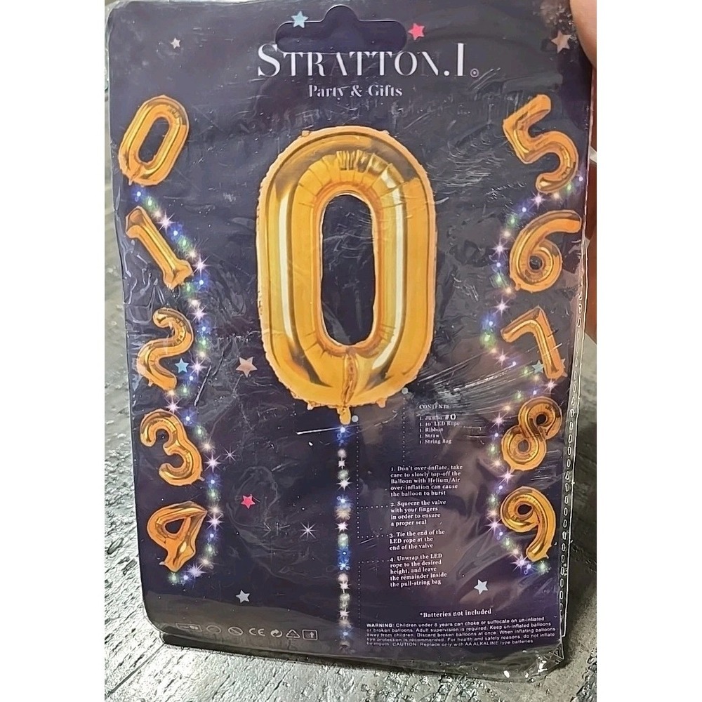 40 inch Large Zero Balloon Gold Foil Celebration Party Birthday Wedding Baby